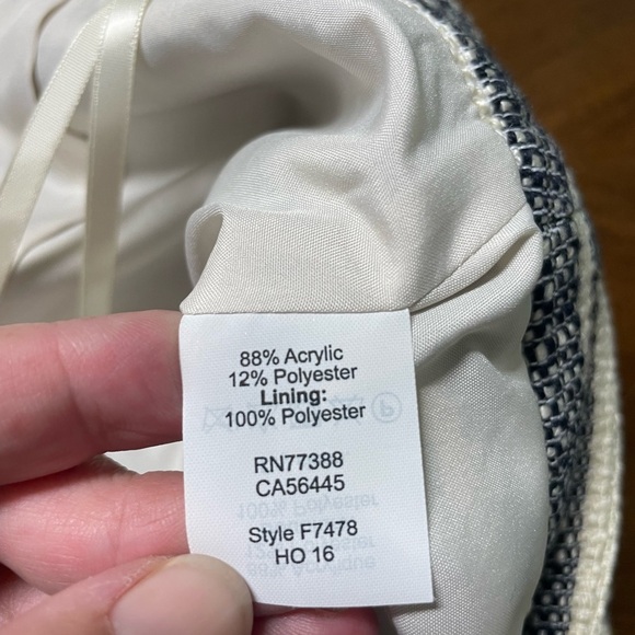 J.Crew Factory Black/Beige Striped Lined Tweed Mini Skirt Preppy Work Size 8 NWT - Picture 6 of 7